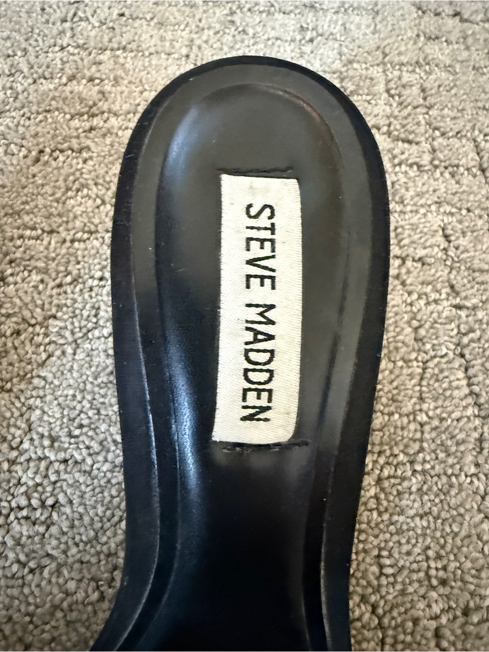Steve Madden Black Satin Bow Slide Mules - Picture 2 of 3